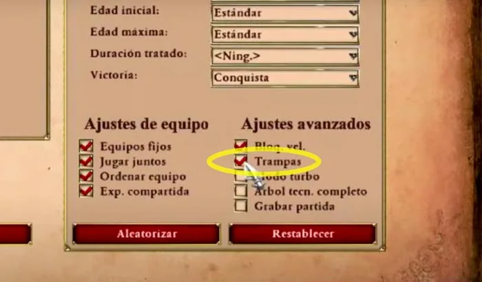 Cómo activar los trucos en Age of Empires II