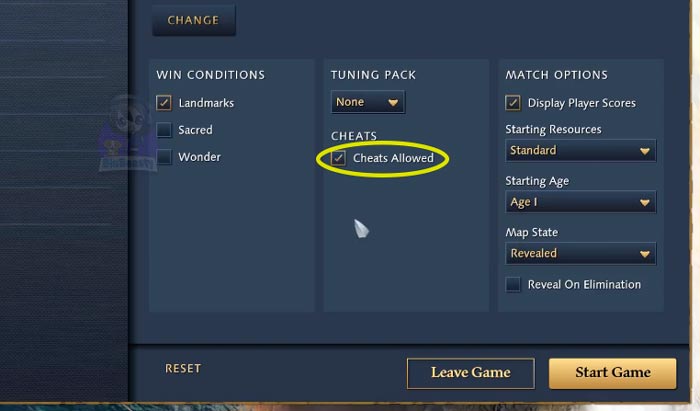 How to Enable Cheats in Age of Empires IV