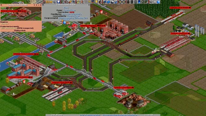 OpenTTD - Juego de estrategia en código abierto - Captura de pantalla