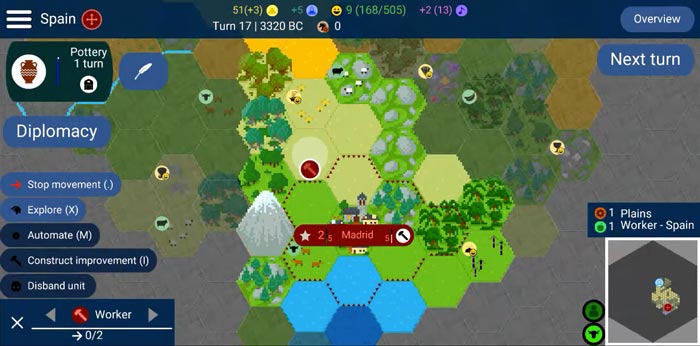 Unciv - Captura de pantalla
